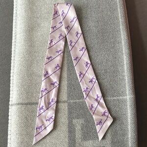 Hermes vintage Duc Carriage Horse Silk Twilly Scarf